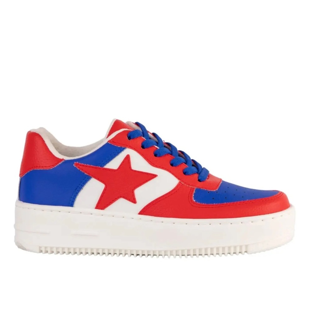 Red and Blue Star Sneakers
